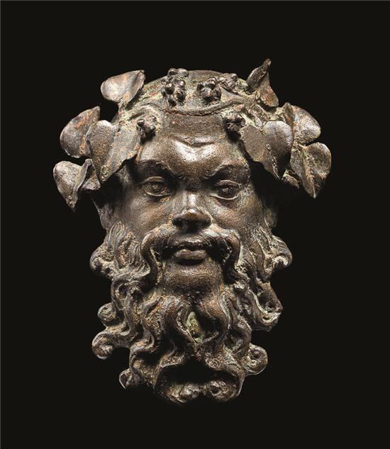 贝格拉姆出土的青铜西勒诺斯面具